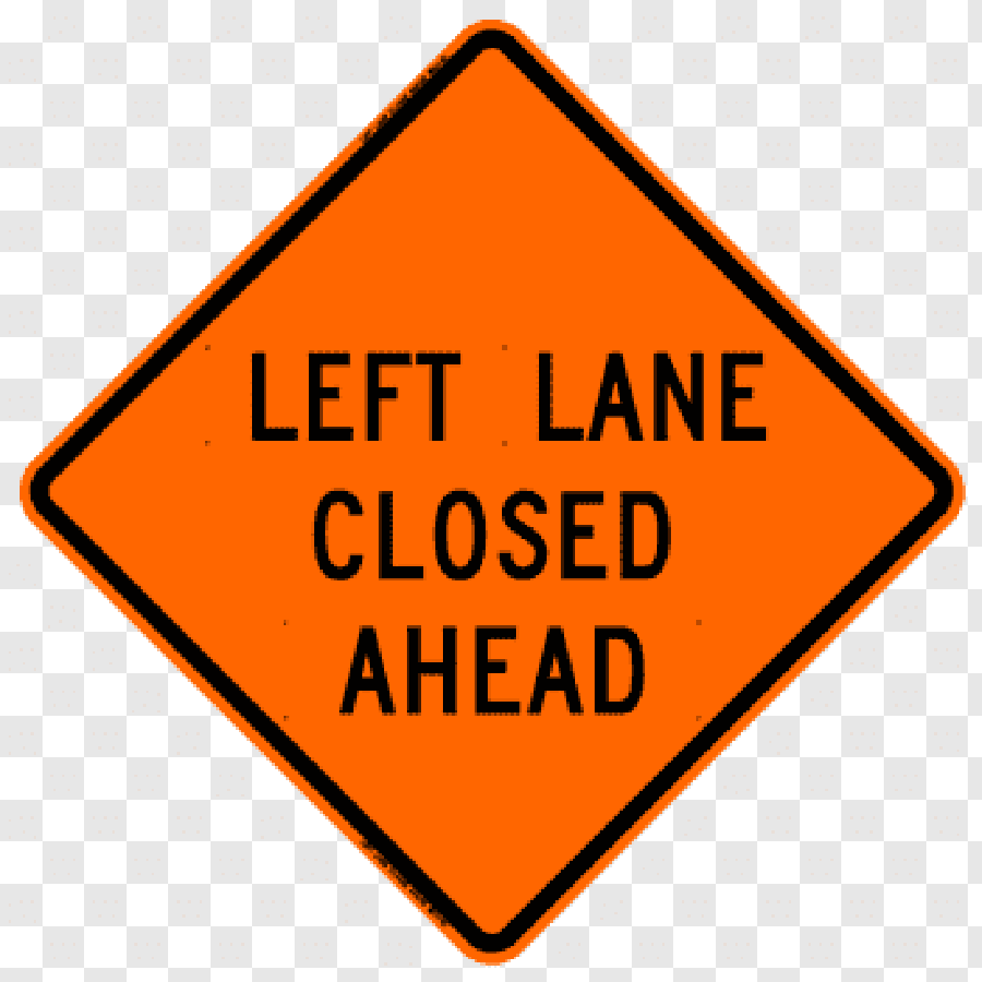 Left lane closed